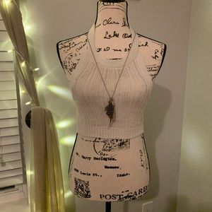 NWOT beige billabong halter crop